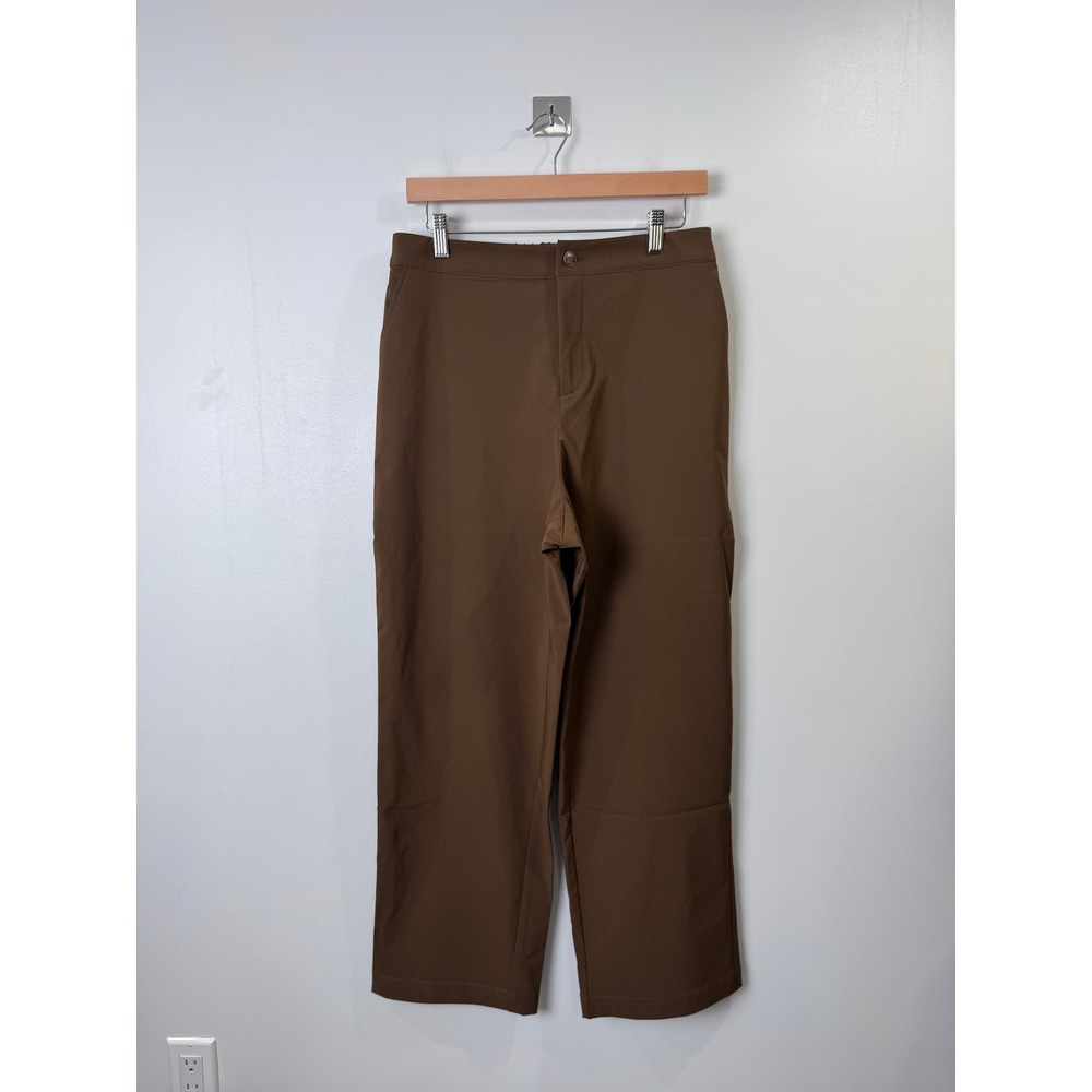 Hikerkind Women Brown Hiking Pants Recycled Stretch Straight Leg Large